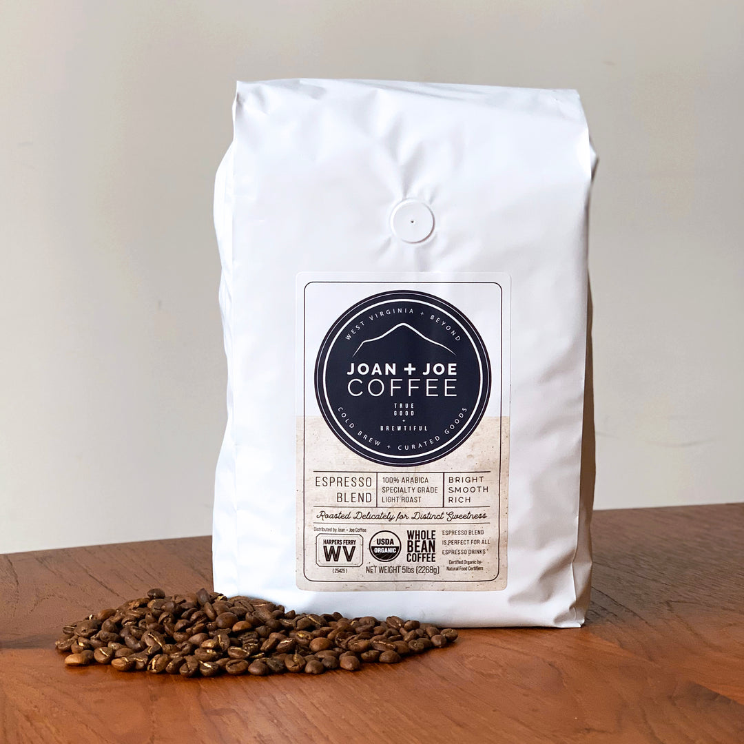 Espresso Blend - Light Roast Organic Whole Coffee Beans 5lb